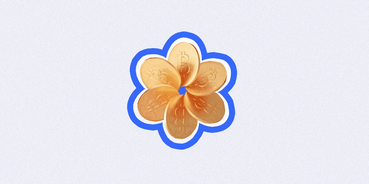 Bitcoins outlined with a blue stroke, symbolizing the digital nature and interconnectedness of cryptocurrency in modern finance.