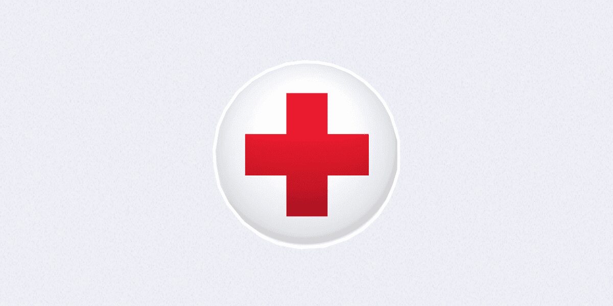 Red Cross logo, representing one of the world's largest non-profit organizations that must consider risk management.