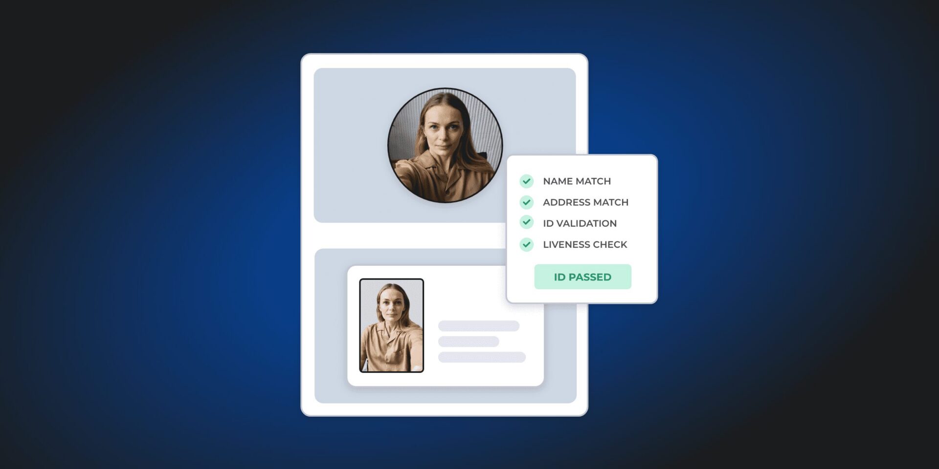 ID verification UI from Vcheck's workflow.