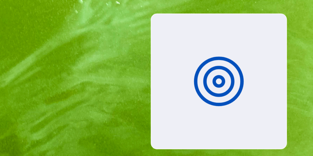 Bullseye graphic on a green background, symbolizing the concept of greenwashing and the deceptive marketing practices that mislead consumers about environmental sustainability.