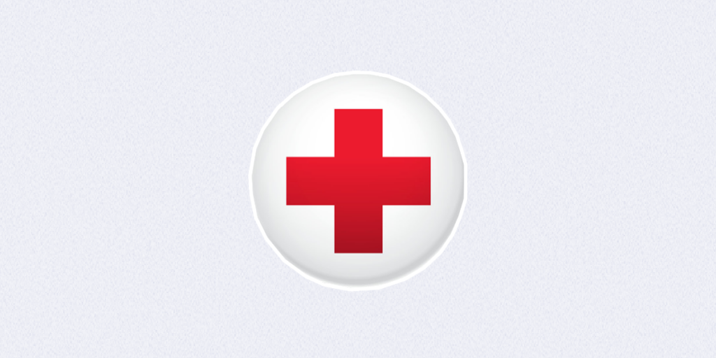 Red Cross logo, representing one of the world's largest non-profit organizations that must consider risk management.