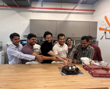 Vcheck Pune team cooks together.